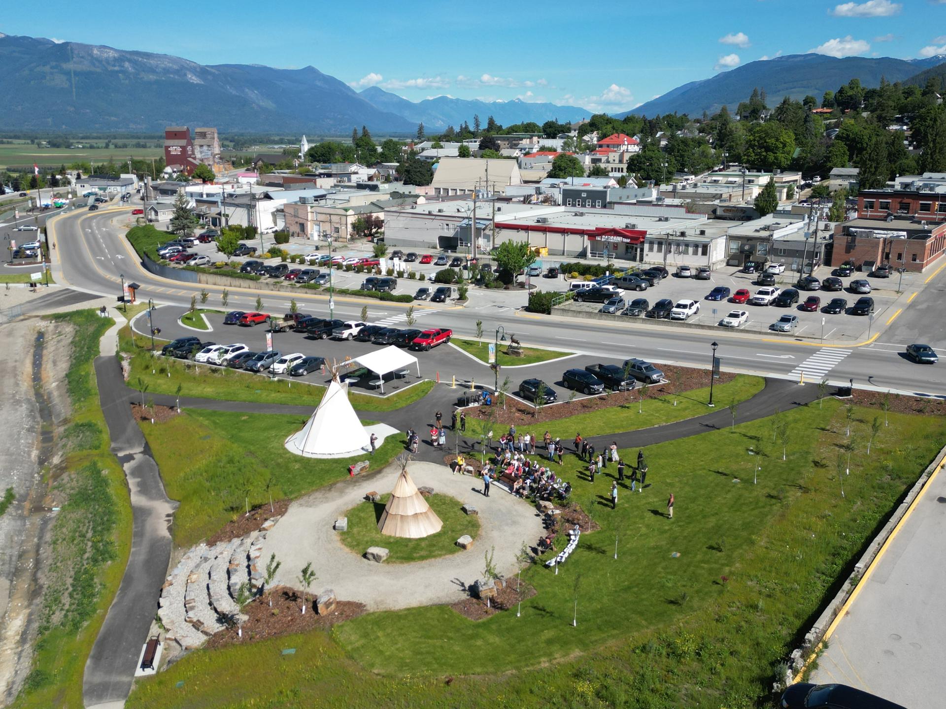 drone photo of park